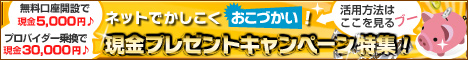 【現金31万7,450円】が貰える現金プレゼントキャンペーン!