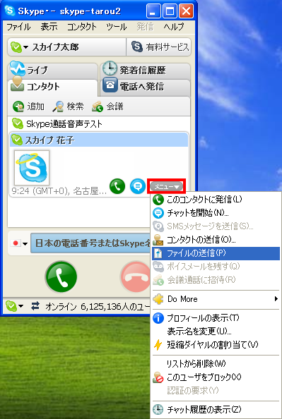 Skype(XJCv)̃j[